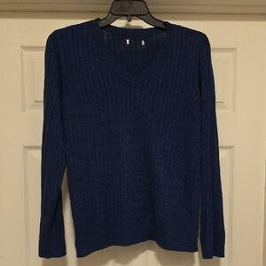Classic Blue V-Neck Sweater for Men